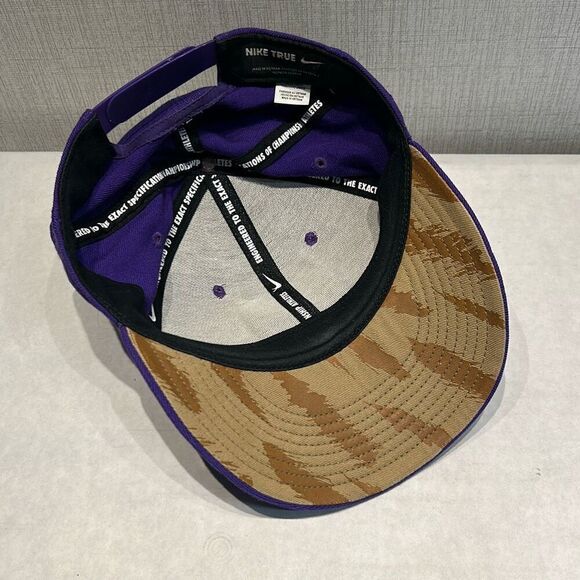 Nike True LSU Tigers Snapback Hat Cap Purple Gold Embroidered Swoosh Adjustable - Picture 9 of 12